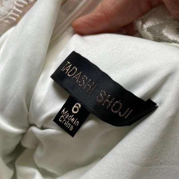 Tadashi Shoji Embroidered Lace Dress 6 mint green B7 - Picture 6 of 10